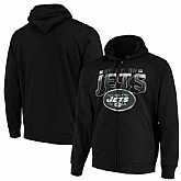 Men's New York Jets G III Sports by Carl Banks Perfect Season Full Zip Hoodie Black,baseball caps,new era cap wholesale,wholesale hats
